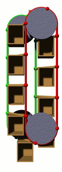 Simulazione del funzionamento dell'ascensore "a Paternoster"